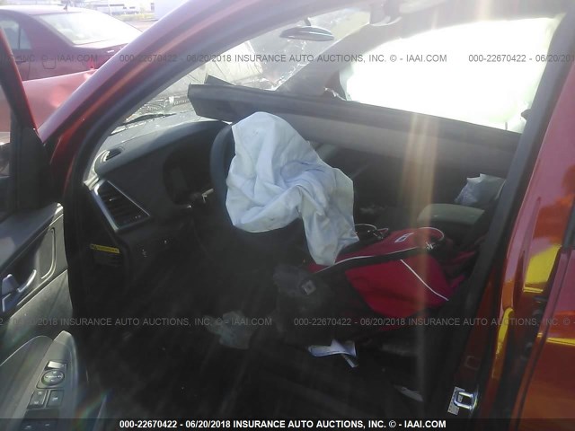 KM8J3CA40HU417083 - 2017 HYUNDAI TUCSON LIMITED/SPORT AND ECO/SE ORANGE photo 5