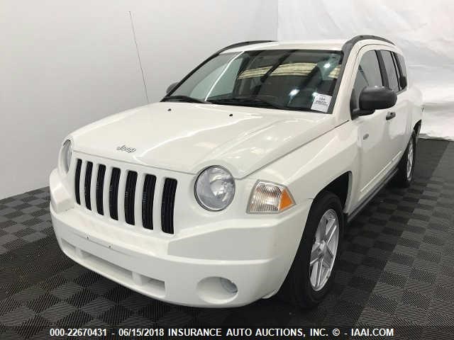 1J8FF47W68D596724 - 2008 JEEP COMPASS SPORT WHITE photo 2