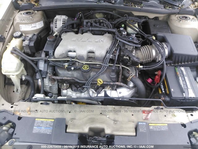 1G1NE52J12M524529 - 2002 CHEVROLET MALIBU LS TAN photo 10