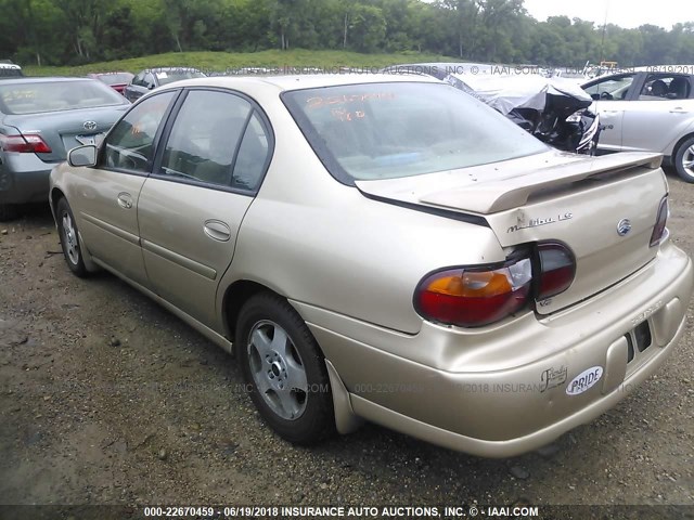 1G1NE52J12M524529 - 2002 CHEVROLET MALIBU LS TAN photo 3
