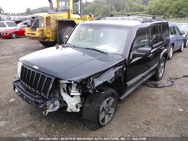 1J8HG48N16C323012 - 2006 JEEP COMMANDER შავი ფოტო 2