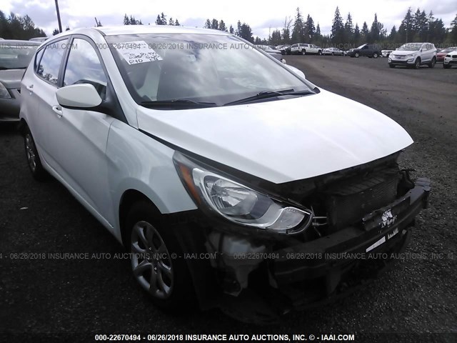 KMHCT5AE6EU144370 - 2014 HYUNDAI ACCENT GLS/GS WHITE photo 1