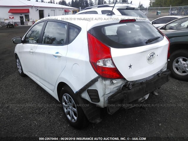 KMHCT5AE6EU144370 - 2014 HYUNDAI ACCENT GLS/GS WHITE photo 3