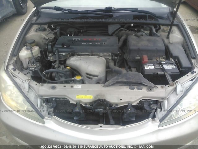 4T1BE30K64U847659 - 2004 TOYOTA CAMRY LE/XLE/SE თაფლისფერი ფოტო 10