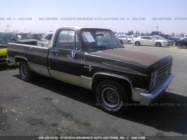 1GCER14K9HJ142205 - 1987 CHEVROLET R10 BROWN photo 1