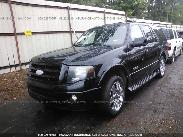 1FMFU19567LA66091 - 2007 FORD EXPEDITION LIMITED BLACK photo 2