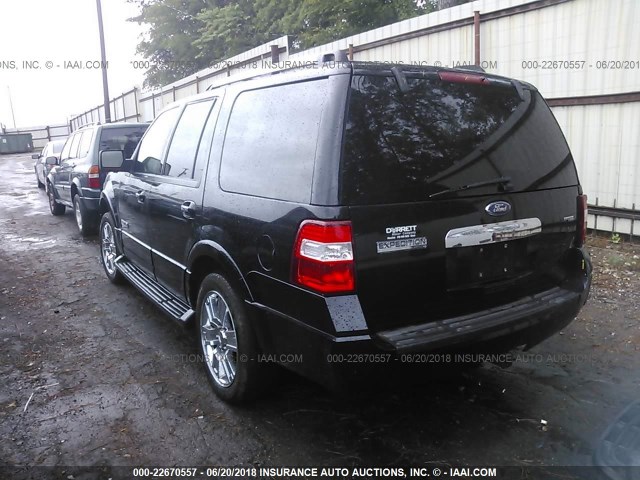 1FMFU19567LA66091 - 2007 FORD EXPEDITION LIMITED BLACK photo 3