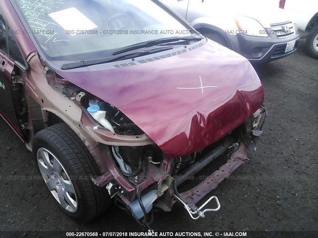 2HGFA16518H532740 - 2008 HONDA CIVIC LX RED photo 6