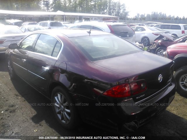 1G4HE57Y37U157517 - 2007 BUICK LUCERNE CXS MAROON photo 3