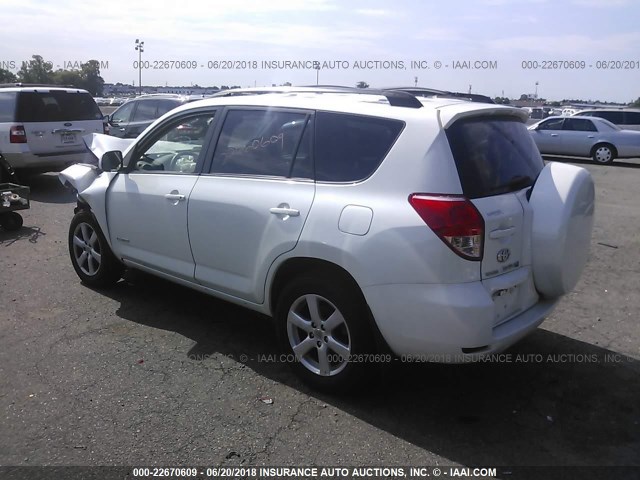 JTMBK31V575020806 - 2007 TOYOTA RAV4 LIMITED WHITE photo 3