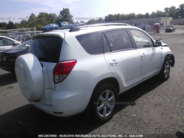 JTMBK31V575020806 - 2007 TOYOTA RAV4 LIMITED WHITE photo 4