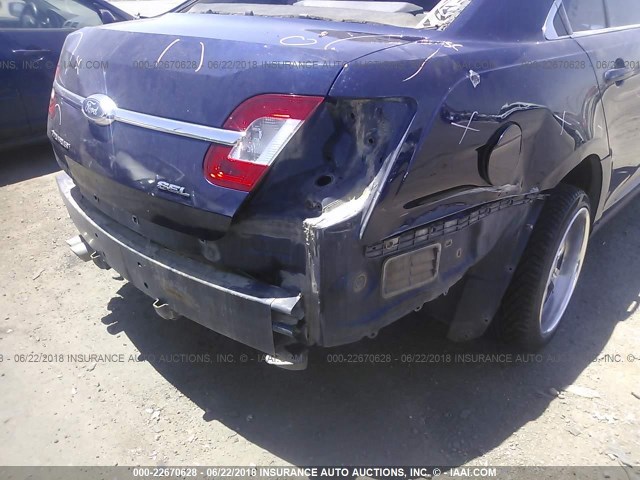 1FAHP2EW7BG127948 - 2011 FORD TAURUS SEL BLUE photo 6