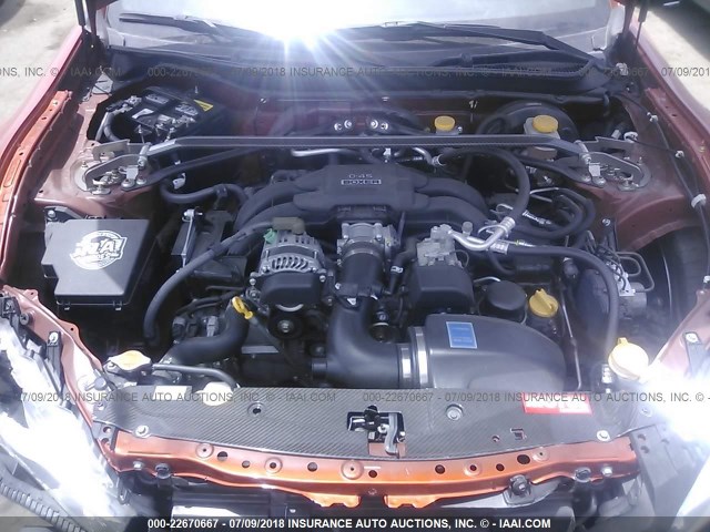 JF1ZNAA11D1732505 - 2013 TOYOTA SCION FR-S ORANGE photo 10