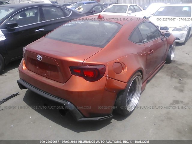 JF1ZNAA11D1732505 - 2013 TOYOTA SCION FR-S ORANGE photo 4