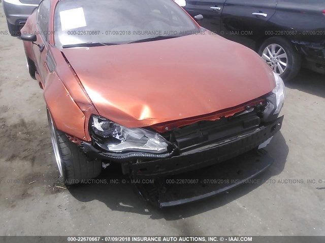 JF1ZNAA11D1732505 - 2013 TOYOTA SCION FR-S ORANGE photo 6