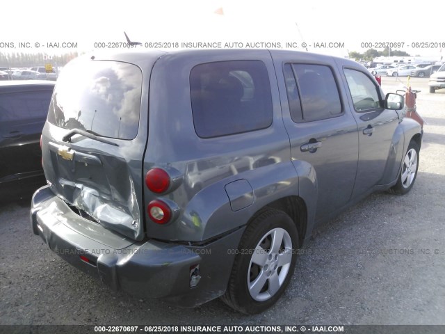 3GNCA13D68S707145 - 2008 CHEVROLET HHR LS GRAY photo 4