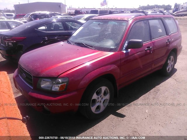 JF1SG65643H763641 - 2003 SUBARU FORESTER 2.5XS RED photo 2