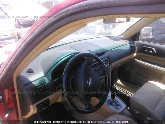 JF1SG65643H763641 - 2003 SUBARU FORESTER 2.5XS წითელი ფოტო 5