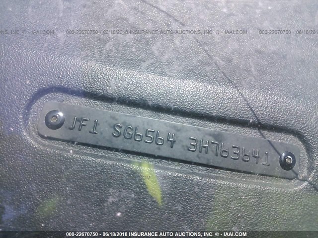 JF1SG65643H763641 - 2003 SUBARU FORESTER 2.5XS წითელი ფოტო 9