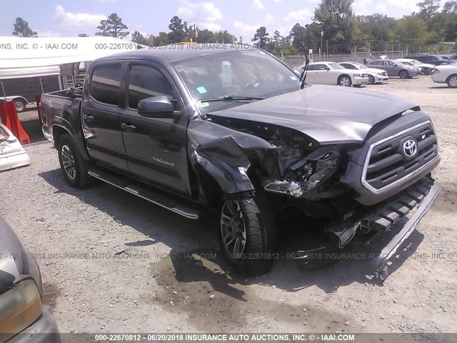 5TFAZ5CN1GX013744 - 2016 TOYOTA TACOMA DBL CAB/SR5/TRD SPORT/OR GRAY photo 1