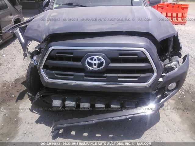 5TFAZ5CN1GX013744 - 2016 TOYOTA TACOMA DBL CAB/SR5/TRD SPORT/OR GRAY photo 6