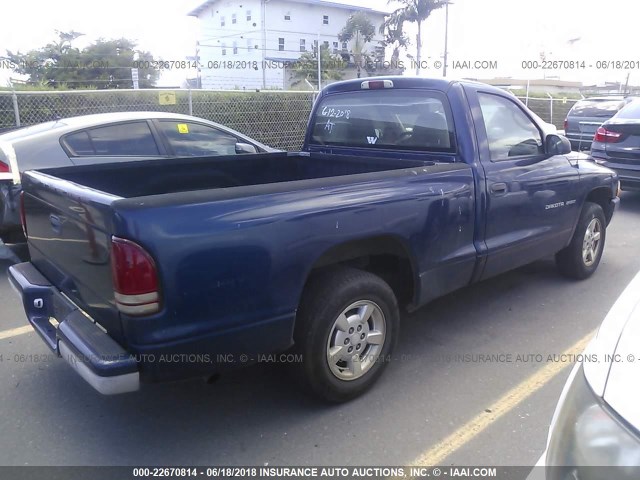 1B7FL36X72S512451 - 2002 DODGE DAKOTA SPORT/RT BLUE photo 4