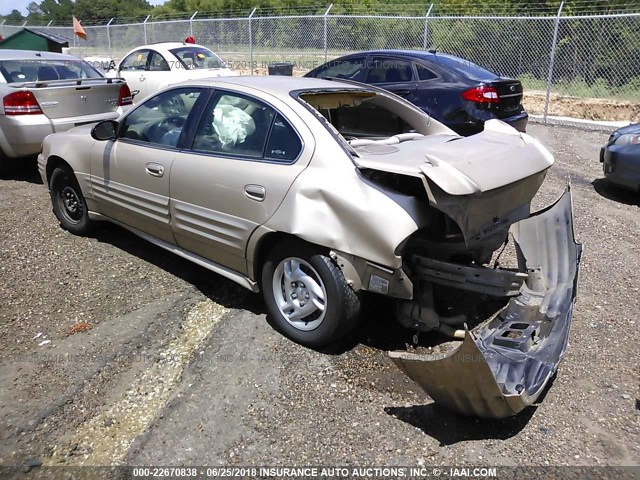 1G2NF52F12C277586 - 2002 PONTIAC GRAND AM SE1 GOLD photo 3