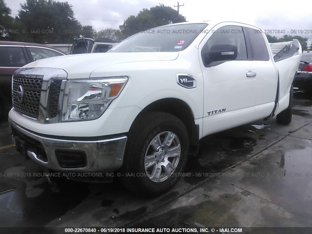 1N6AA1CJ4HN563043 - 2017 NISSAN TITAN S WHITE photo 2