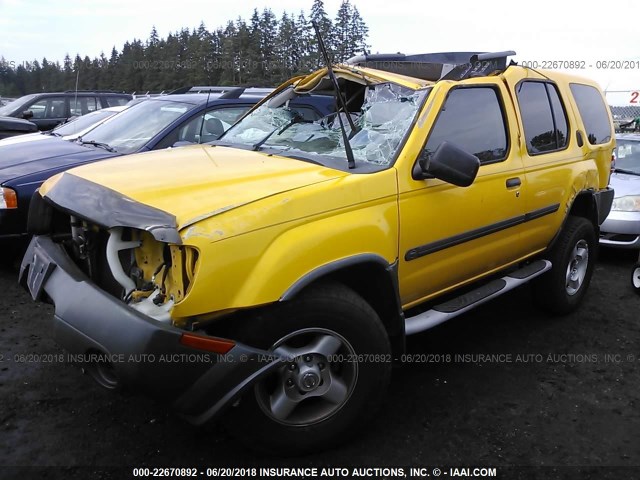 5N1ED28TX3C627288 - 2003 NISSAN XTERRA XE/SE YELLOW photo 2