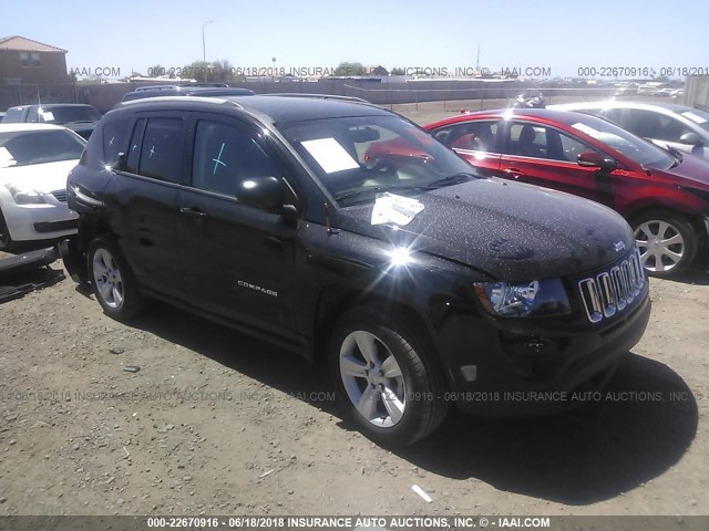 1C4NJCBA2GD615694 - 2016 JEEP COMPASS SPORT BLACK photo 1