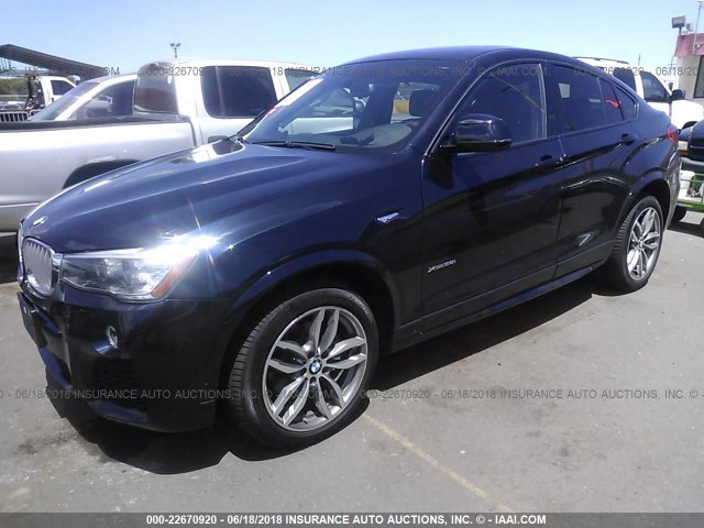 5UXXW3C55G0M89638 - 2016 BMW X4 XDRIVE28I BLACK photo 2