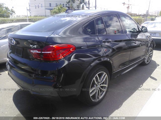 5UXXW3C55G0M89638 - 2016 BMW X4 XDRIVE28I BLACK photo 4