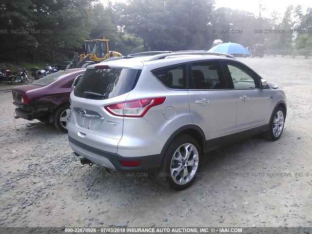 1FMCU9J90GUC16433 - 2016 FORD ESCAPE TITANIUM SILVER photo 4