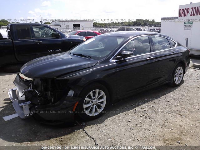 1C3CCCCB2FN545295 - 2015 CHRYSLER 200 C BLACK photo 2