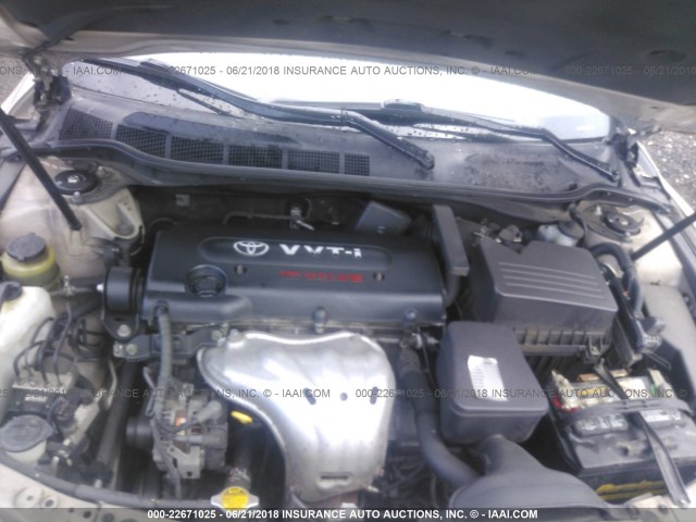4T1BE46K87U017699 - 2007 TOYOTA CAMRY NEW GENERAT CE/LE/XLE/SE TAN photo 10