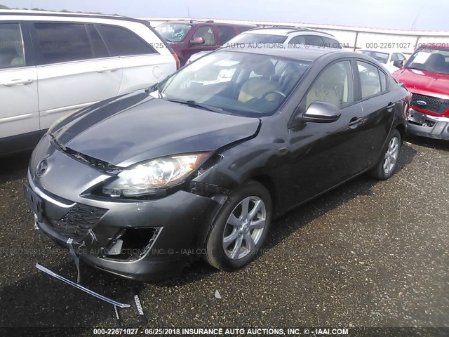 JM1BL1SFXA1104918 - 2010 MAZDA 3 I GRAY photo 2