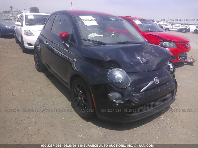 3C3CFFAR5FT639891 - 2015 FIAT 500 POP BLACK photo 1