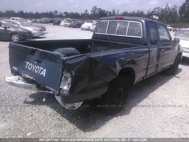 4TAVL52N1TZ127189 - 1996 TOYOTA TACOMA XTRACAB GREEN photo 4