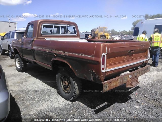 F26YRF10861 - 1969 FORD F250 BROWN photo 3