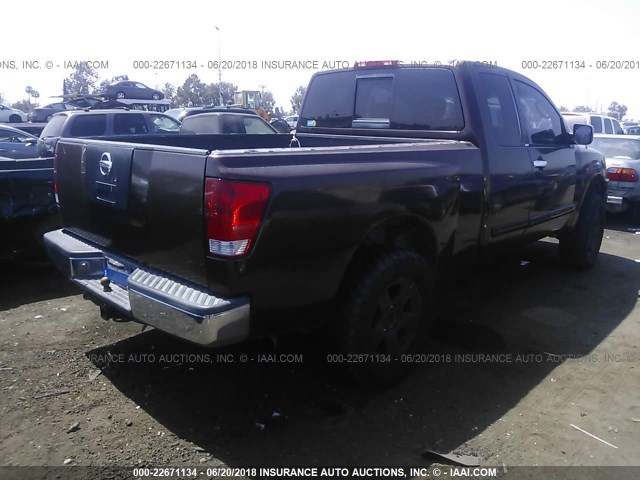 1N6AA06A44N504185 - 2004 NISSAN TITAN XE/SE/LE Dark Brown photo 4