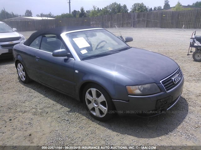 WAUAC48H26K009841 - 2006 AUDI A4 1.8 CABRIOLET GRAY photo 1