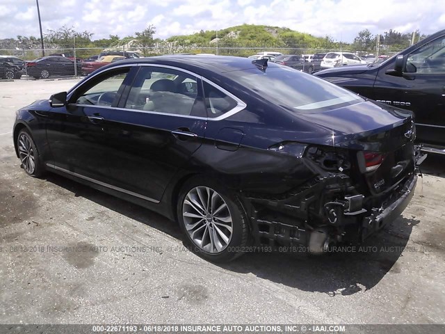 KMHGN4JE2GU136923 - 2016 HYUNDAI GENESIS 3.8L BLACK photo 3