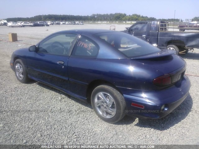 1G2JB124027406007 - 2002 PONTIAC SUNFIRE SE BLUE photo 3