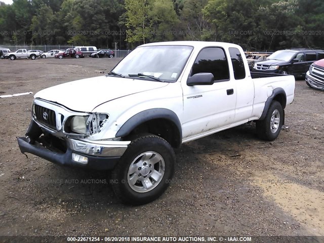 5TESM92N73Z272186 - 2003 TOYOTA TACOMA XTRACAB PRERUNNER WHITE photo 2