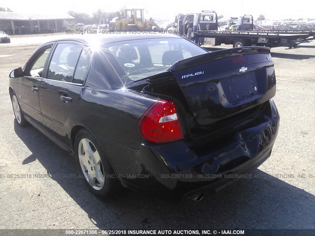 1G1ZW53116F231625 - 2006 CHEVROLET MALIBU SS BLACK photo 3