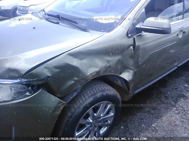 2FMDK3KCXCBA05290 - 2012 FORD EDGE LIMITED GREEN photo 6
