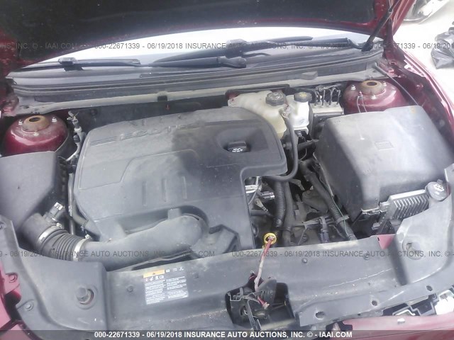 1G1ZC5E07CF356783 - 2012 CHEVROLET MALIBU 1LT 红色 照片 10