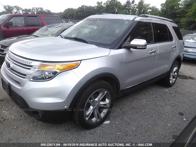 1FM5K8F81DGA67968 - 2013 FORD EXPLORER LIMITED 银色 照片 2