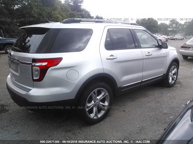 1FM5K8F81DGA67968 - 2013 FORD EXPLORER LIMITED 银色 照片 4