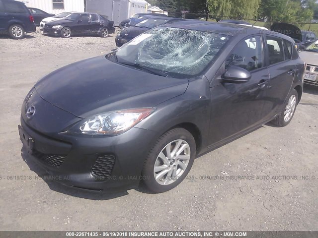 JM1BL1L79D1778649 - 2013 MAZDA 3 I GRAY photo 2